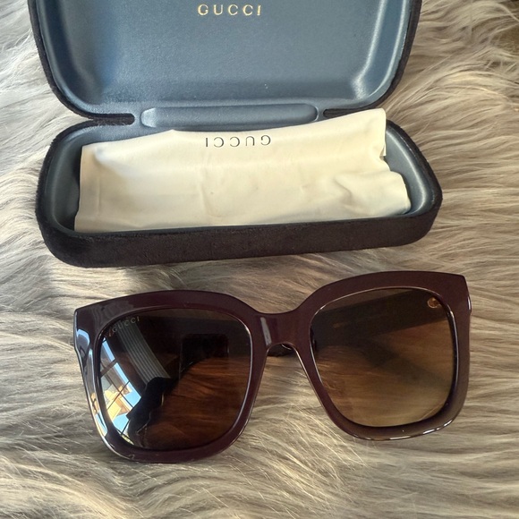 Gucci Women's Dark Brown Sunglasses